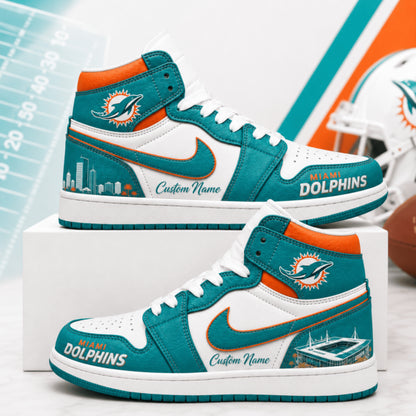 [SPECIAL OFFER] NEW CUSTOMIZED NFL19 MDP MIAMI DOLPHINS AIR JORDAN 1