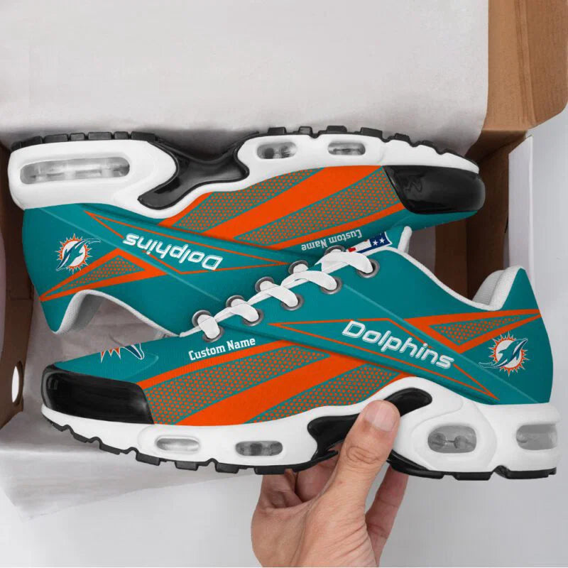 LIMITED EDITION - NEW CUSTOMIZED NFL19 MDP MIAMI DOLPHINS AIR MAX PLUS SNEAKERS