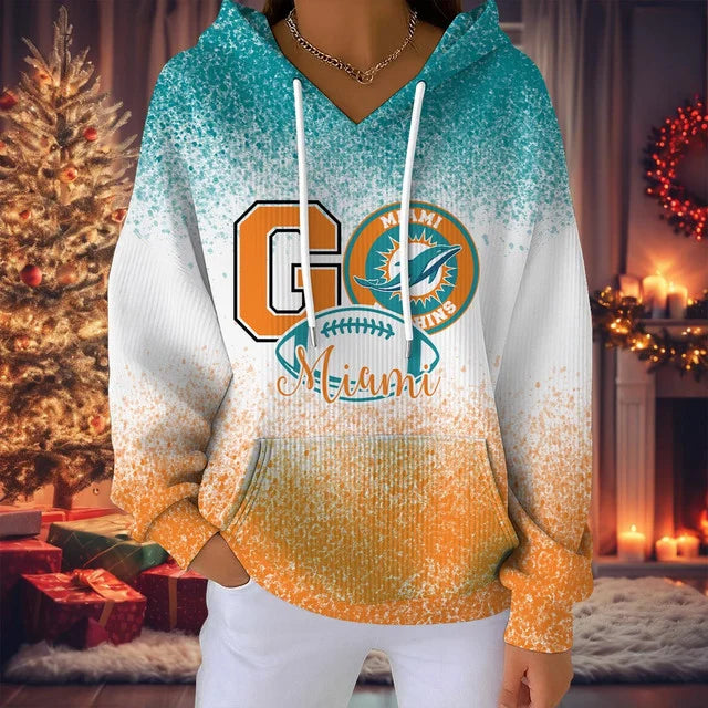 LIMITED EDITION - NEW CUSTOMIZED NFL19 MDP MIAMI DOLPHINS RIBBED HOODIE & SWEATSHIRT