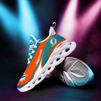LIMITED EDITION - NEW CUSTOMIZED NFL19 MDP MIAMI DOLPHINS UNISEX MAX SOUL SHOES
