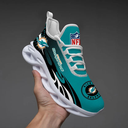LIMITED EDITION - NEW CUSTOMIZED NFL19 MDP MIAMI DOLPHINS UNISEX MAX SOUL SHOES