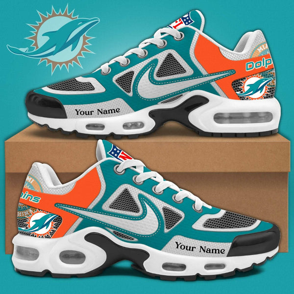 LIMITED EDITION - NEW CUSTOMIZED NFL19 MDP MIAMI DOLPHINS UNISEX AIR MAX PLUS SNEAKERS