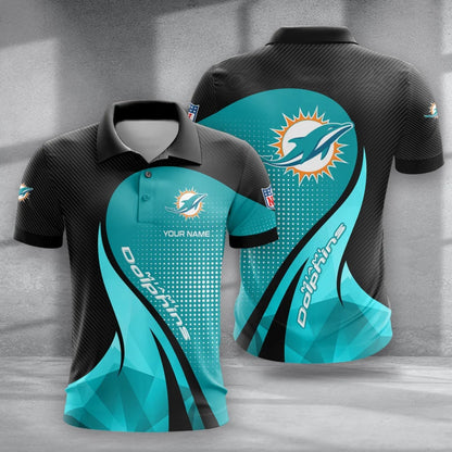 LIMITED EDITION - NEW CUSTOMIZED NFL19 MDP MIAMI DOLPHINS POLO, T-SHIRT & SHORT PANTS SET