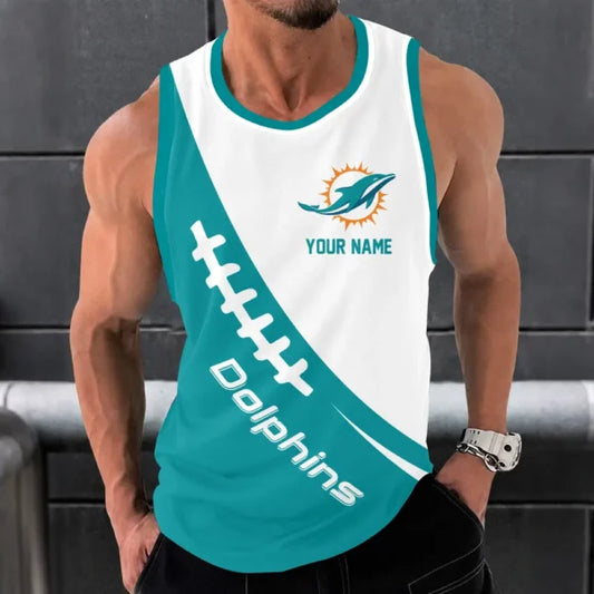 [SPECIAL OFFER] NEW CUSTOMIZED NFL19 MDP MIAMI DOLPHINS UNISEX TANK TOP