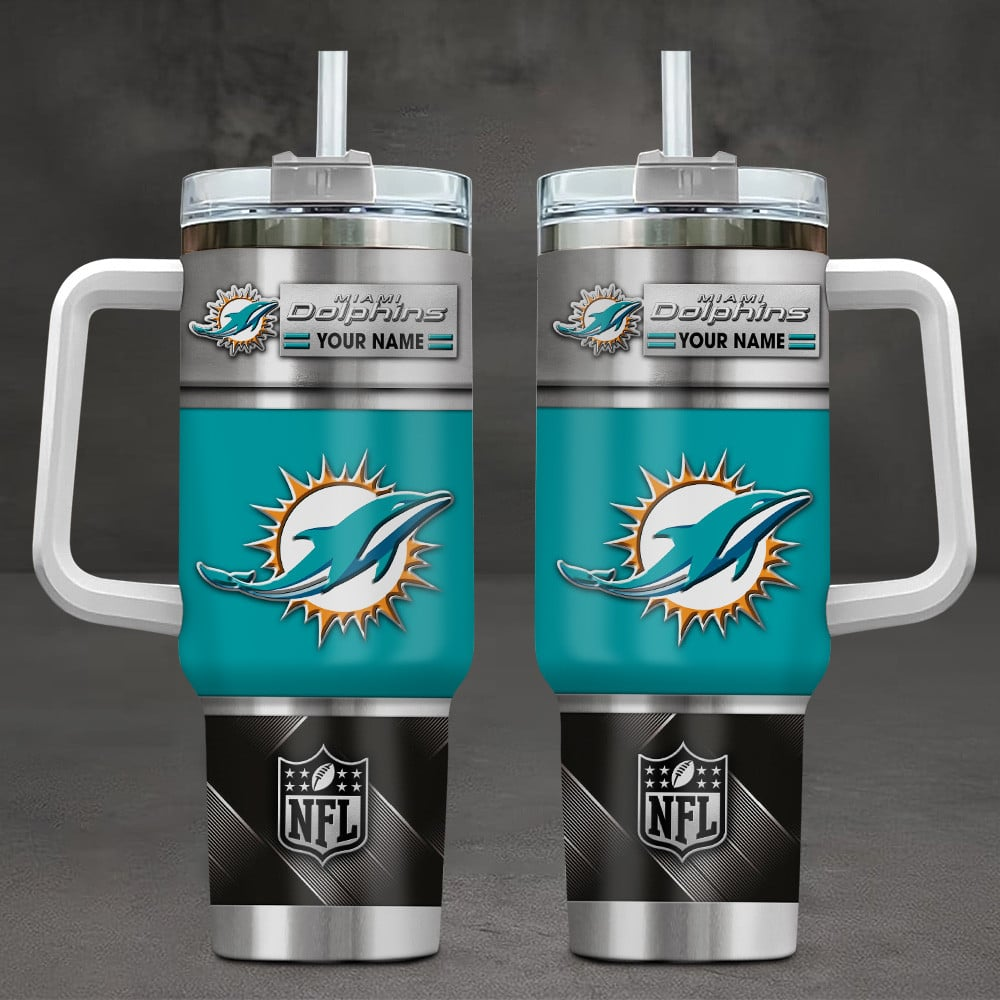 LIMITED EDITION - NEW CUSTOMIZED NFL19 MDP MIAMI DOLPHINS TUMBLER CUP