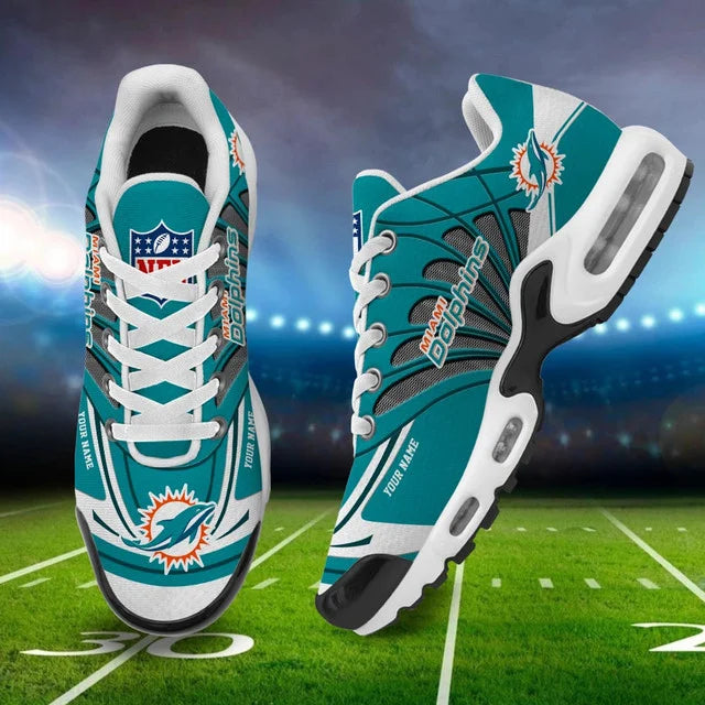 LIMITED EDITION - NEW CUSTOMIZED NFL19 MDP MIAMI DOLPHINS AIR MAX PLUS SNEAKERS