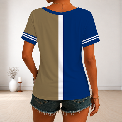 LIMITED EDITION - NEW CUSTOMIZED MLB19 KCR KANSAS CITY ROYALS V-NECK FEMALE SHIRT