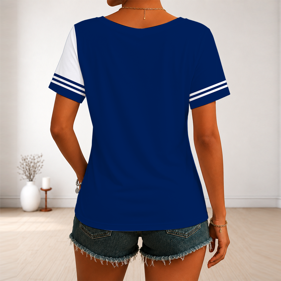 [SUPER SALE] NEW CUSTOMIZED NHL19 VCC VANCOUVER CANUCKS V-NECK FEMALE SHIRT