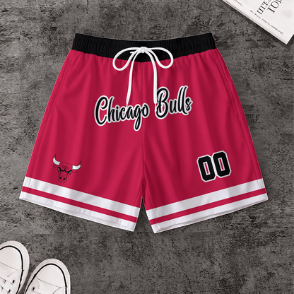 LIMITED EDITION - NEW CUSTOMIZED NBA19 CBU CHICAGO BULLS SHORT PANTS