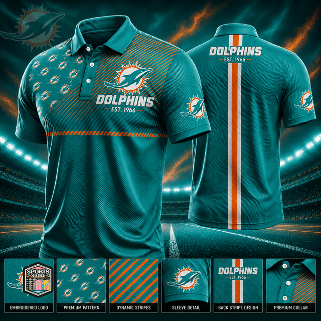 VIRAL EDITION - NEW CUSTOMIZED NFL19 MDP MIAMI DOLPHINS POLO SHIRT, ZIP POLO SHIRT & T-SHIRTS