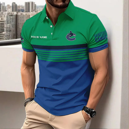 VIRAL EDITION - NEW CUSTOMIZED NHL19 VCC VANCOUVER CANUCKS POLO SHIRT, ZIP POLO SHIRT & T-SHIRTS