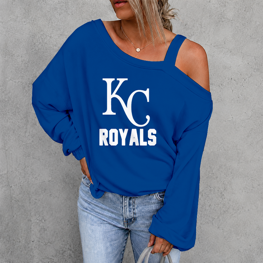 [FLASH SALE] NEW CUSTOMIZED MLB19 KCR KANSAS CITY ROYALS DROP SHOULDER SWEATSHIRT