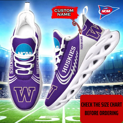 ELITE EDITION - NEW CUSTOMIZED NCAA FBS19 WSH WASHINGTON HUSKIES CLUNKY SNEAKERS