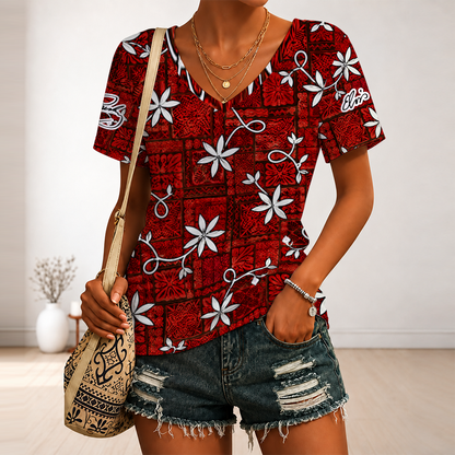 [FAN FAVORITE] NEW CUSTOMIZED ELVIS PRESLEY V-NECK FEMALE SHIRT