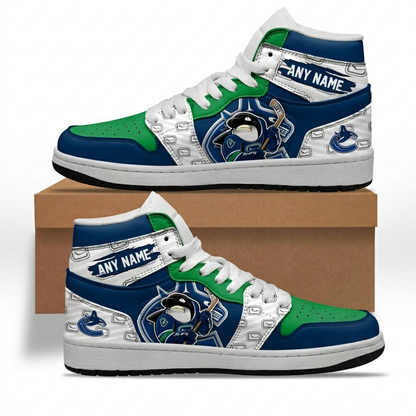 VIRAL EDITION - NEW CUSTOMIZED NHL19 VCC VANCOUVER CANUCKS AIR JORDAN SNEAKERS