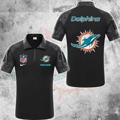 ELITE EDITION - NEW CUSTOMIZED NFL19 MDP MIAMI DOLPHINS POLO SHIRT, ZIP POLO SHIRT & T-SHIRTS
