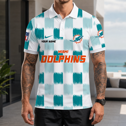 [SPECIAL OFFER] NEW CUSTOMIZED NFL19 MDP MIAMI DOLPHINS POLO SHIRT