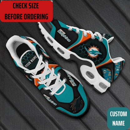 VIRAL EDITION - NEW CUSTOMIZED NFL19 MDP MIAMI DOLPHINS AIR MAX PLUS SNEAKERS