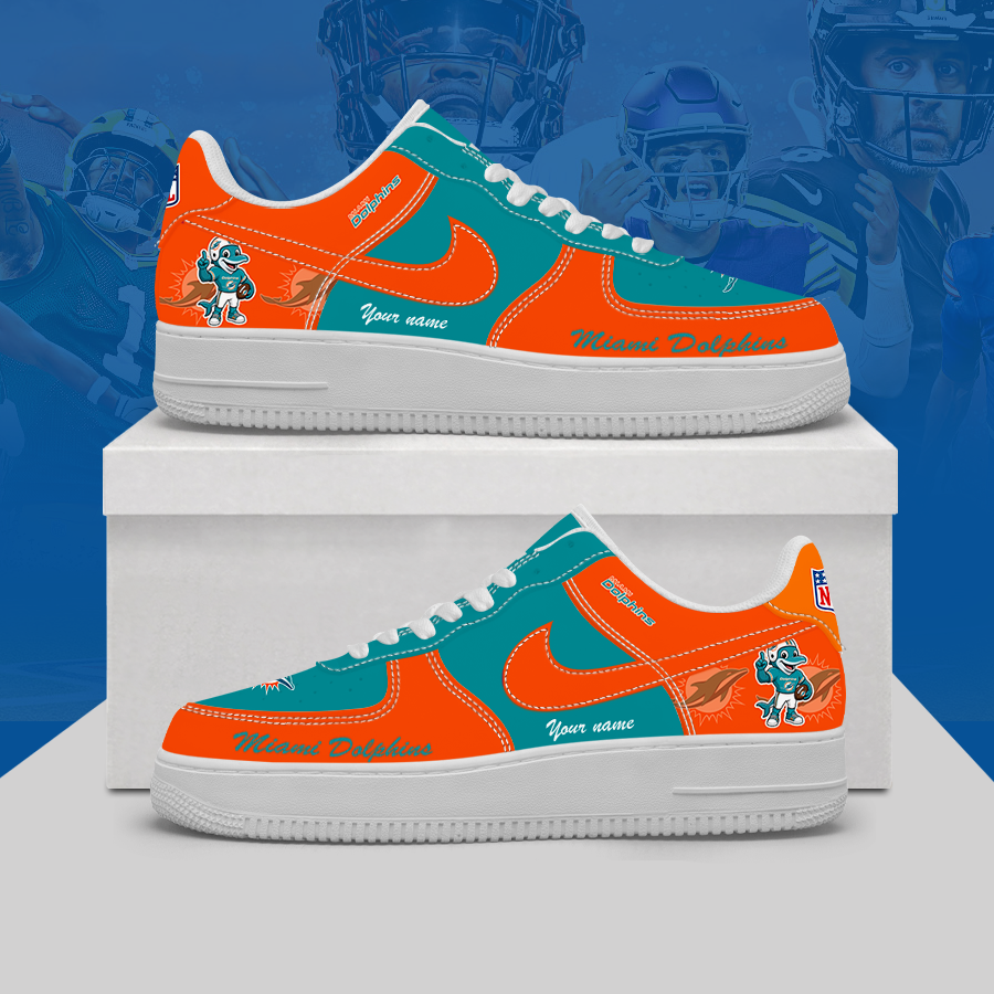 [SPECIAL OFFER] NEW CUSTOMIZED NFL19 MDP MIAMI DOLPHINS AF1 SHOES