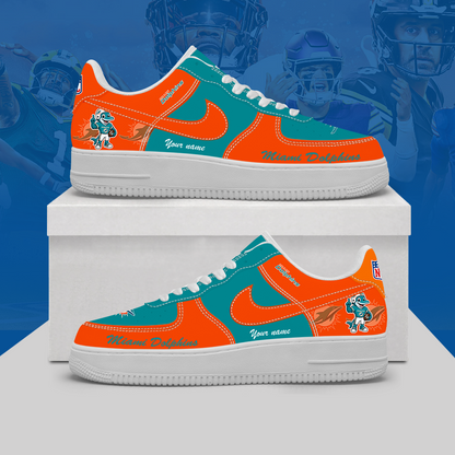 [SPECIAL OFFER] NEW CUSTOMIZED NFL19 MDP MIAMI DOLPHINS AF1 SHOES