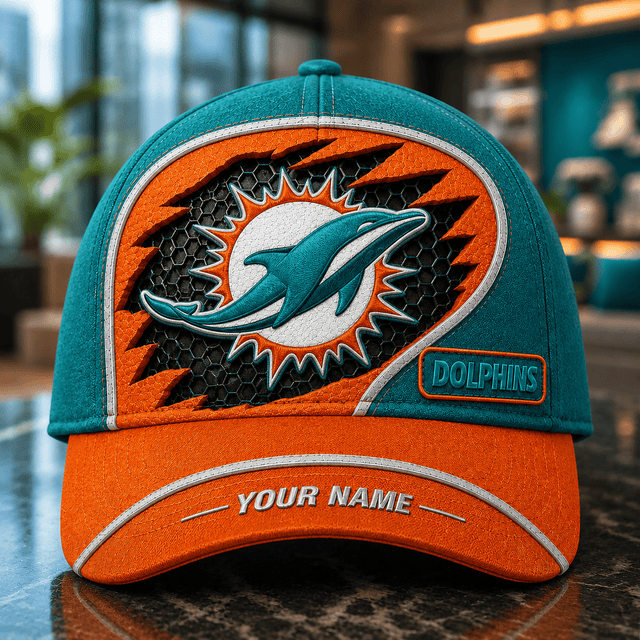 SPECIAL EDITION - NEW CUSTOMIZED NFL19 MDP MIAMI DOLPHINS CLASSIC CAP
