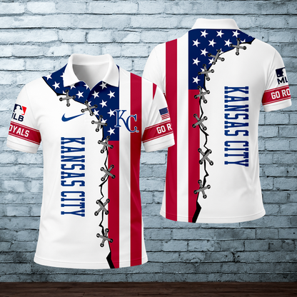 LIMITED EDITION - NEW CUSTOMIZED MLB19 KCR KANSAS CITY ROYALS POLO SHIRT