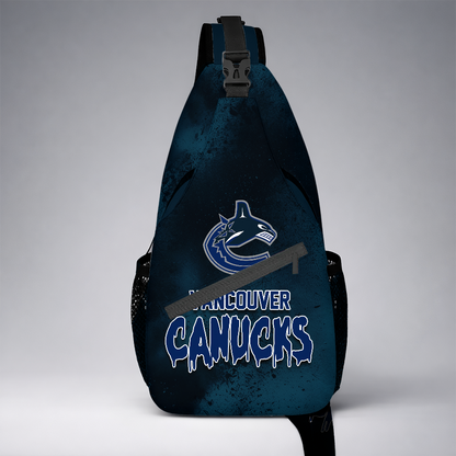 [SUPER SALE] NEW CUSTOMIZED NHL19 VCC VANCOUVER CANUCKS SLING BAG