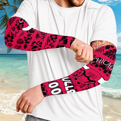 [HOT DEAL] NEW CUSTOMIZED NBA19 CBU CHICAGO BULLS SUN ARM SLEEVES