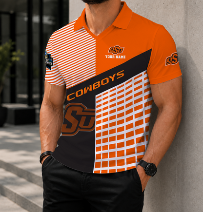 VIRAL EDITION - NEW CUSTOMIZED NCAA CWS19 OSC OKLAHOMA STATE COWBOYS POLO SHIRT