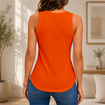 [FAN FAVORITE] NEW CUSTOMIZED NCAA CWS19 OSC OKLAHOMA STATE COWBOYS WOMEN'S V-NECK TANK TOP