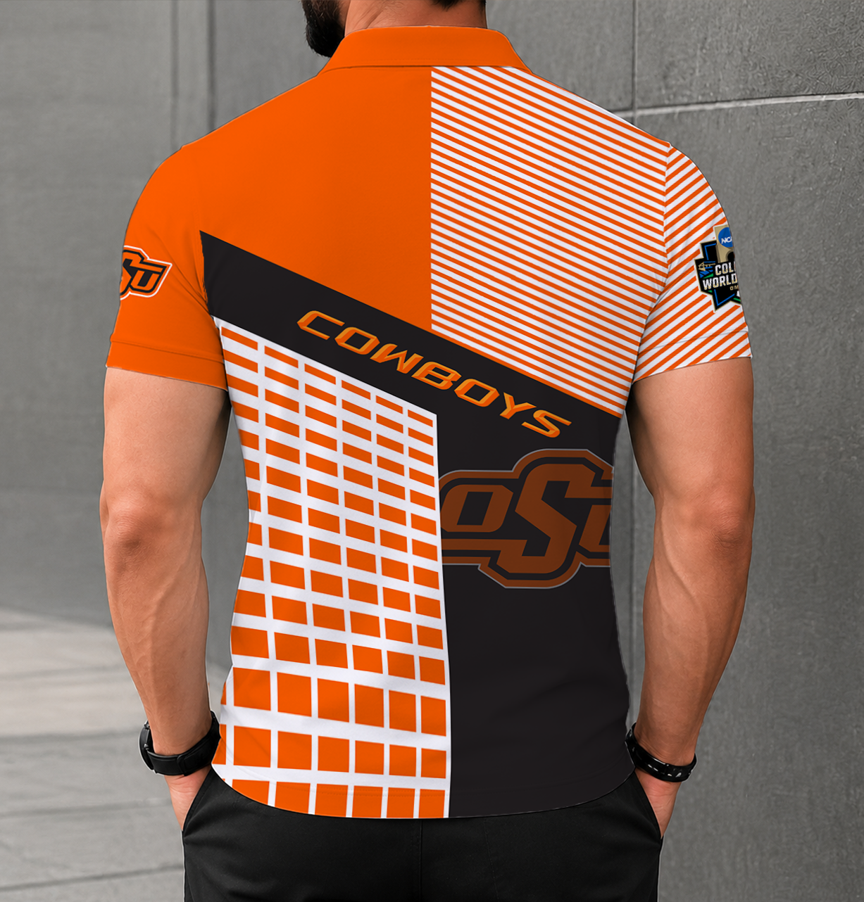 VIRAL EDITION - NEW CUSTOMIZED NCAA CWS19 OSC OKLAHOMA STATE COWBOYS POLO SHIRT