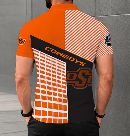 VIRAL EDITION - NEW CUSTOMIZED NCAA CWS19 OSC OKLAHOMA STATE COWBOYS POLO SHIRT