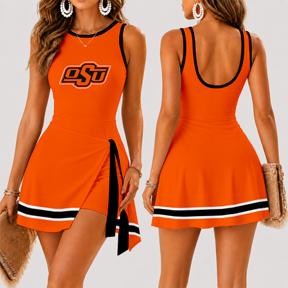 [FAN FAVORITE] NEW CUSTOMIZED NCAA CWS19 OSC OKLAHOMA STATE COWBOYS WOMEN'S SUMMER SKORT DRESS