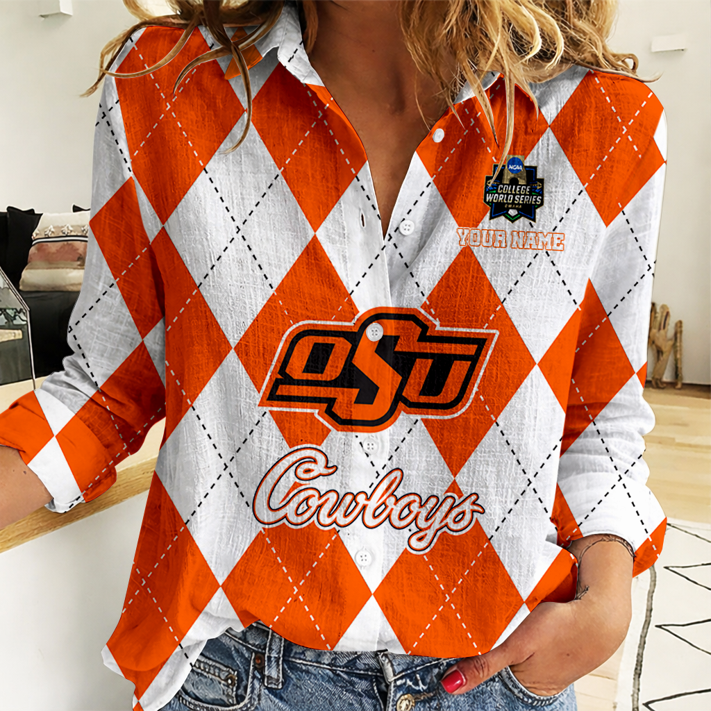 LIMITED DROP - NEW CUSTOMIZED | NCAA CWS19 OSC OS COWBOYS WOMEN CASUAL SHIRT FOR FAN