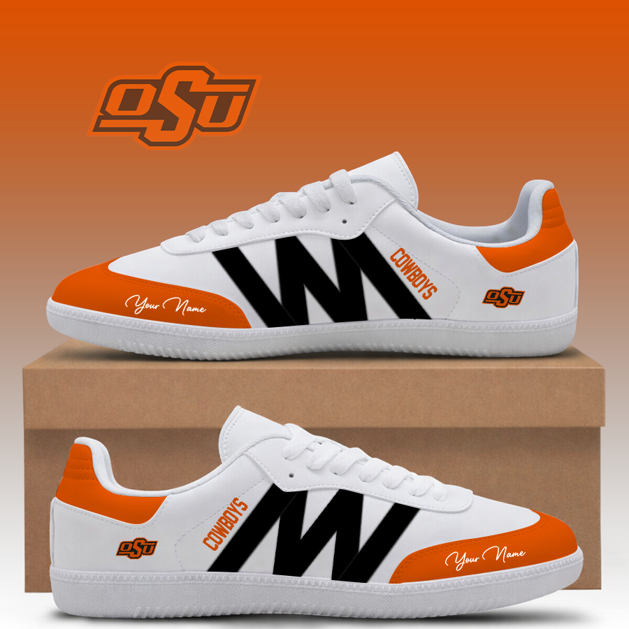 [FAN FAVORITE] NEW CUSTOMIZED NCAA CWS19 OSC OKLAHOMA STATE COWBOYS CLASSIC SNEAKERS