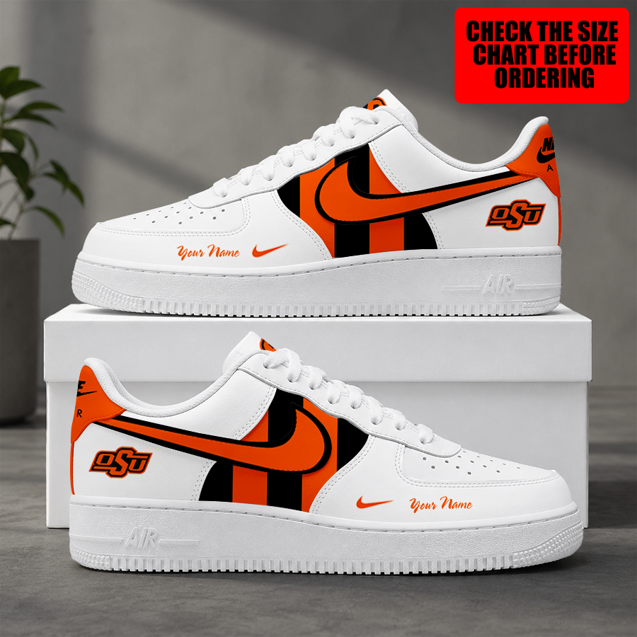 [FAN FAVORITE] NEW CUSTOMIZED NCAA CWS19 OSC OKLAHOMA STATE COWBOYS AF1 SHOES