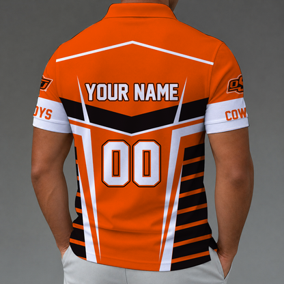 [FAN FAVORITE] NEW CUSTOMIZED NCAA CWS19 OSC OKLAHOMA STATE COWBOYS POLO SHIRT