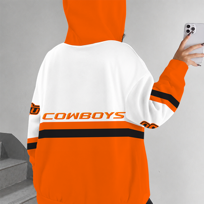 [FAN FAVORITE] NEW CUSTOMIZED NCAA CWS19 OSC OKLAHOMA STATE COWBOYS ZIP HOODIE
