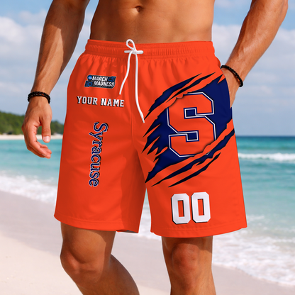 LIMITED EDITION - NEW CUSTOMIZED NCAA MAM19 SYO SYRACUSE ORANGE SHORT PANTS