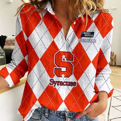 LIMITED DROP - NEW CUSTOMIZED | NCAA MAM19 SYO SY ORANGE WOMEN CASUAL SHIRT FOR FAN