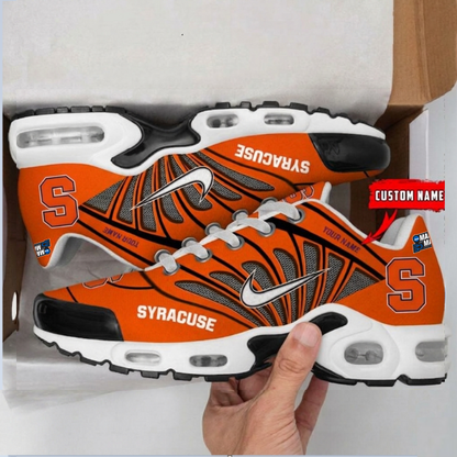 LIMITED EDITION - NEW CUSTOMIZED MAM NCAA19 SYO SY ORANGE UNISEX AIR MAX PLUS SNEAKERS