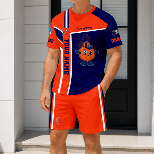 ELITE EDITION - NEW CUSTOMIZED NCAA MAM19 SYO SY ORANGE T-SHIRT & SHORT PANTS SET