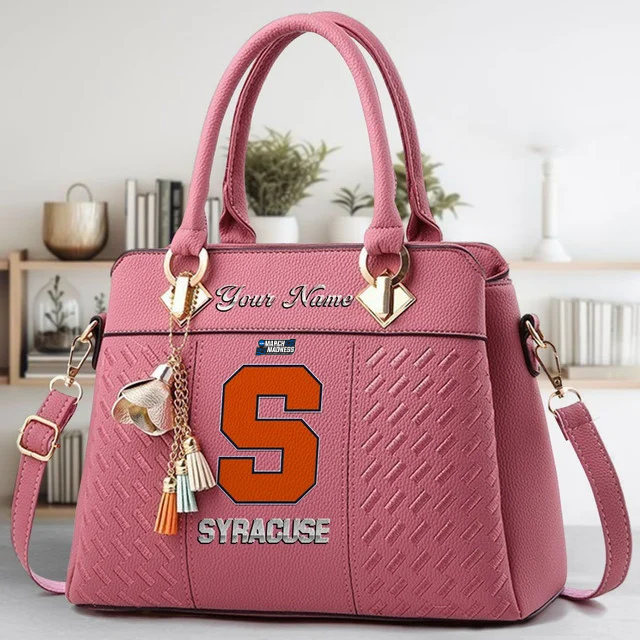 LIMITED EDITION - NEW CUSTOMIZED NCAA MAM19 SYO SYRACUSE ORANGE ZIP HANDBAG MULTICOLOR