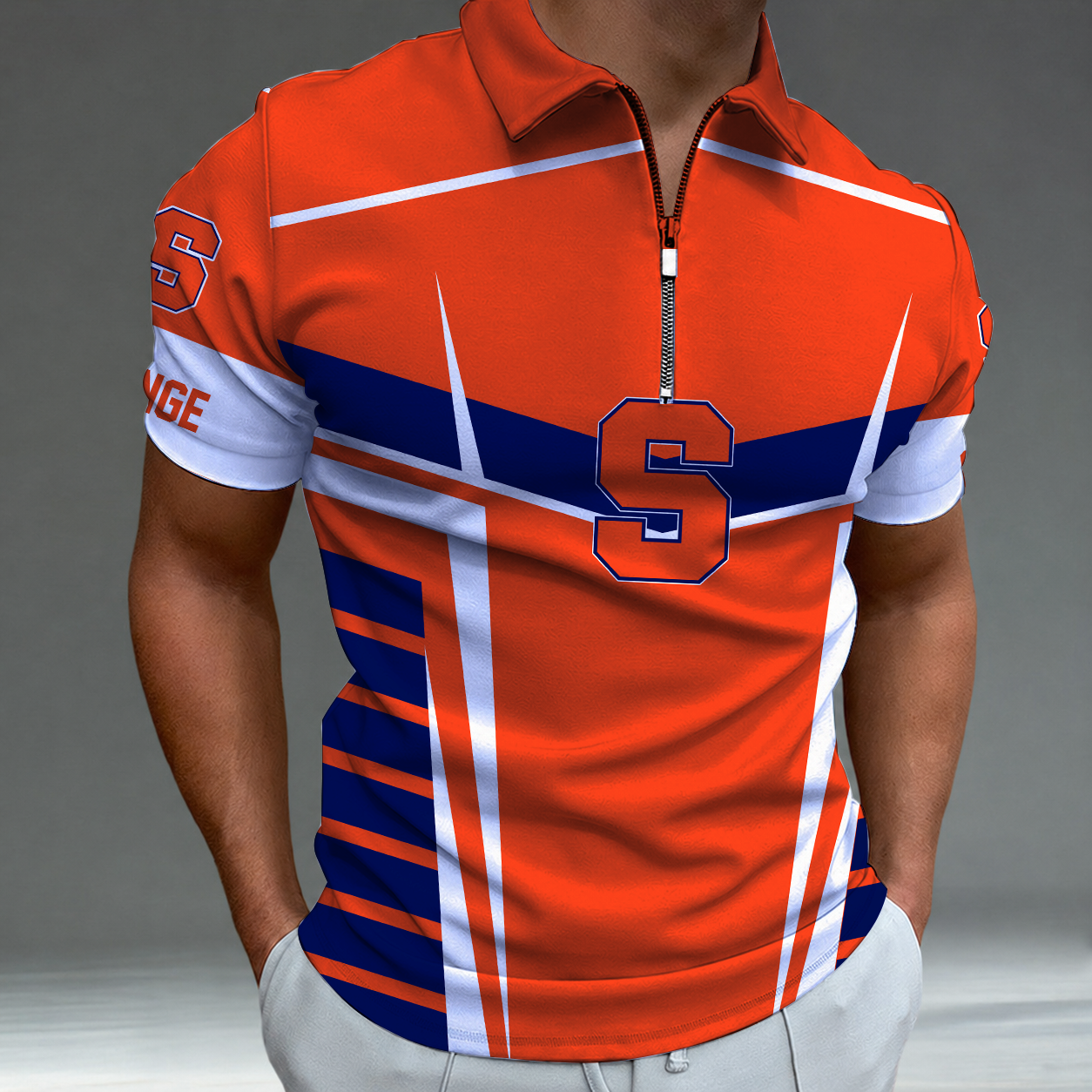 [FAN FAVORITE] NEW CUSTOMIZED NCAA MAM19 SYO SYRACUSE ORANGE STRAPPY POLO SHIRT