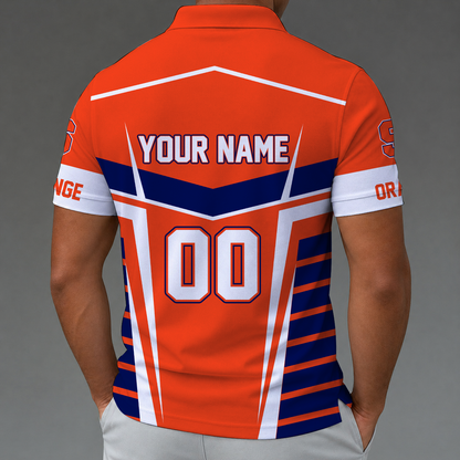 [FAN FAVORITE] NEW CUSTOMIZED NCAA MAM19 SYO SYRACUSE ORANGE STRAPPY POLO SHIRT
