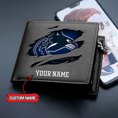 LIMITED EDITION - NEW CUSTOMIZED NHL19 VCC VANCOUVER CANUCKS LEATHER WALLET