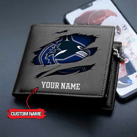 LIMITED EDITION - NEW CUSTOMIZED NHL19 VCC VANCOUVER CANUCKS LEATHER WALLET