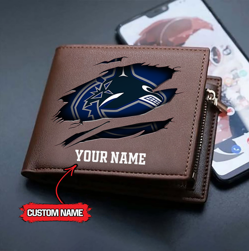 LIMITED EDITION - NEW CUSTOMIZED NHL19 VCC VANCOUVER CANUCKS LEATHER WALLET