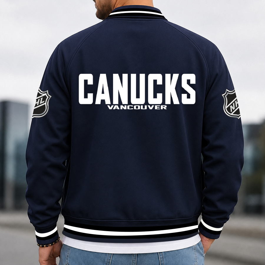 [SUPER SALE] NEW CUSTOMIZED NHL19 VCC VANCOUVER CANUCKS MULTICOLOR MEN'S CASUAL JACKET