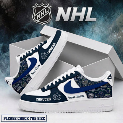 LIMITED EDITION - NEW CUSTOMIZED NHL19 VCC VANCOUVER CANUCKS AF1 SHOES